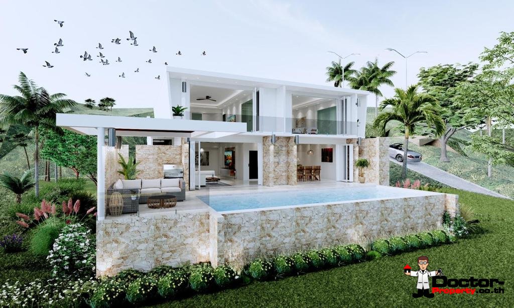 New 2, 3 & 4 Bedroom Pool Villas, Sea View – Plai Laem, Koh Samui – For Sale