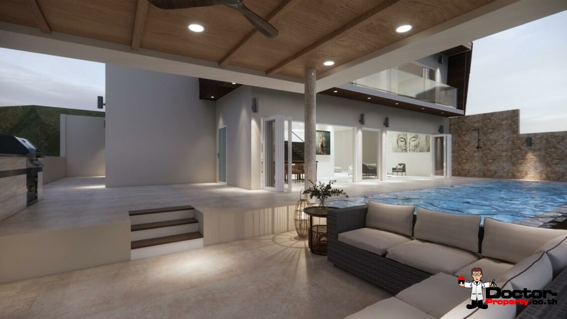 New 3 – 5 Bedroom Pool Villas, Sea View – Plai Laem, Koh Samui – For Sale