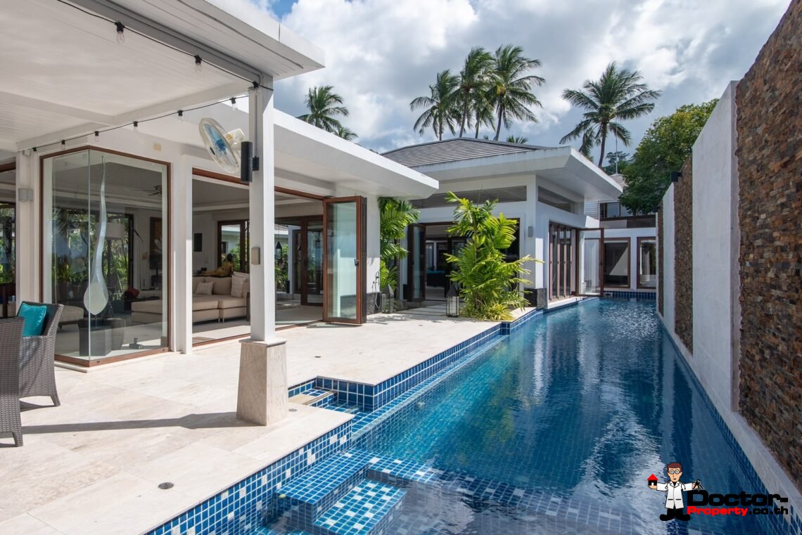 Luxurious 5 Bedroom Beachfront Residence on Ban Tai Beach, Koh Samui – For Sale