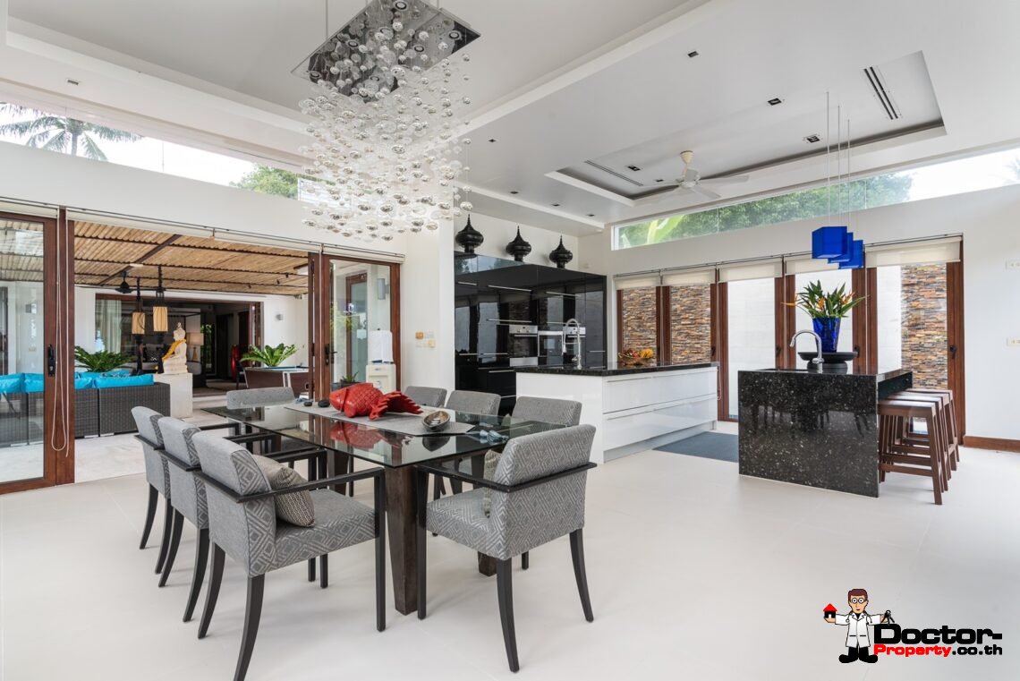 Luxurious 5 Bedroom Beachfront Residence on Ban Tai Beach, Koh Samui – For Sale
