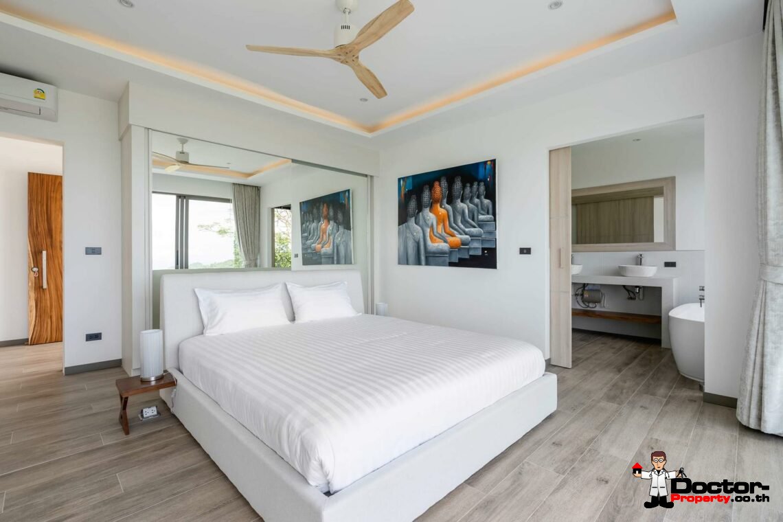 New 3 Bedroom Pool Villa with Sea View – Bo Phut, Koh Samui – For Sale