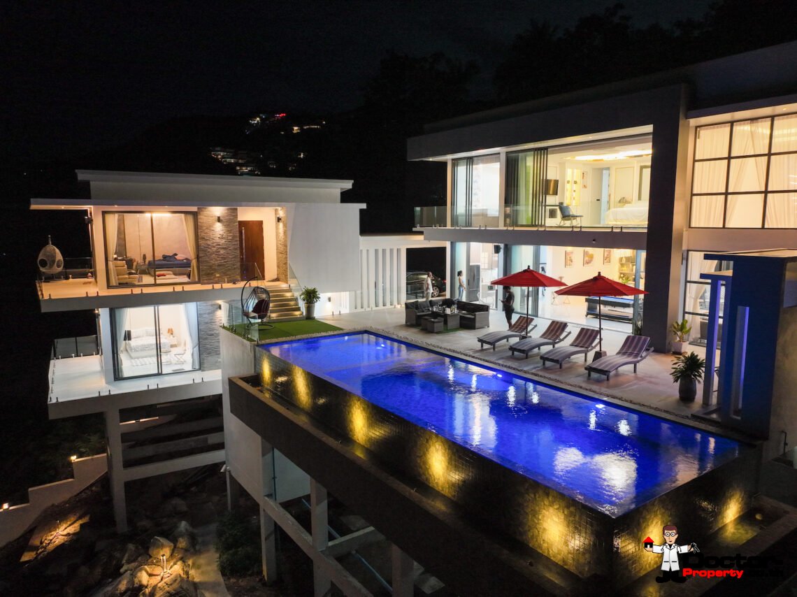 Stunning 7 Bedroom Sea View Villa – Chaweng Noi – Koh Samui – for sale
