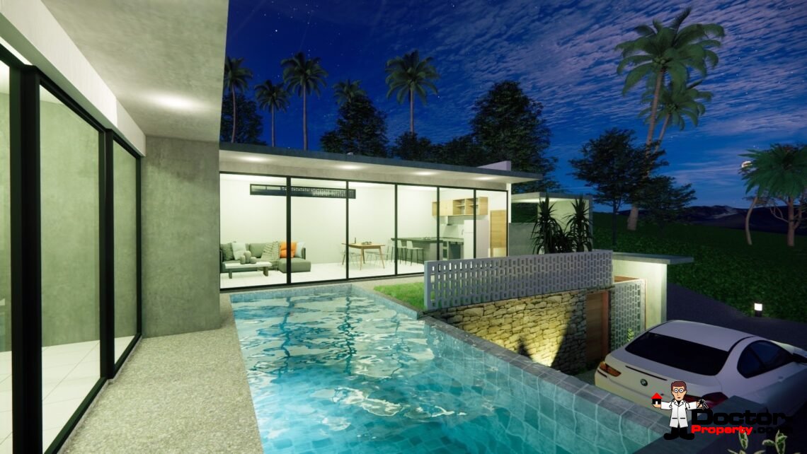 New 2 Bedroom Hillside Pool Villas – Mae Nam, Koh Samui – For Sale
