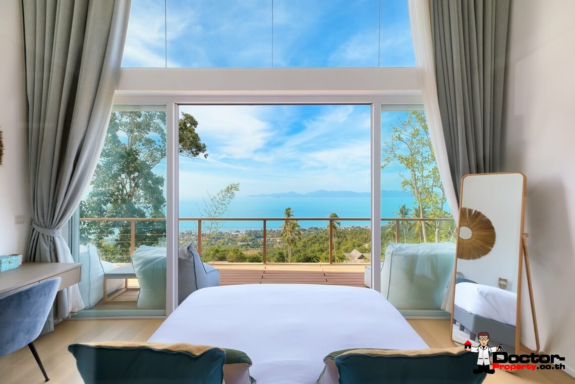 New 6 or 7 Bed Pool Villa, Stunning Sea View – Bang Por, Koh Samui – For Sale
