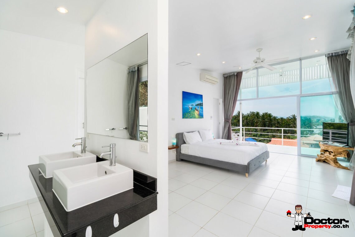 3 Bedroom Pool Villa with Sea View – Chaweng Noi, Koh Samui – For Sale