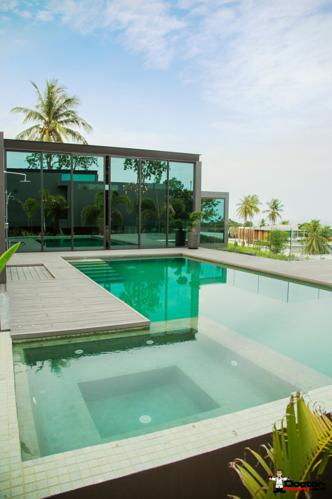 3 Bedroom Pool Villa with Sea View – Choeng Mon, Koh Samui – For Sale