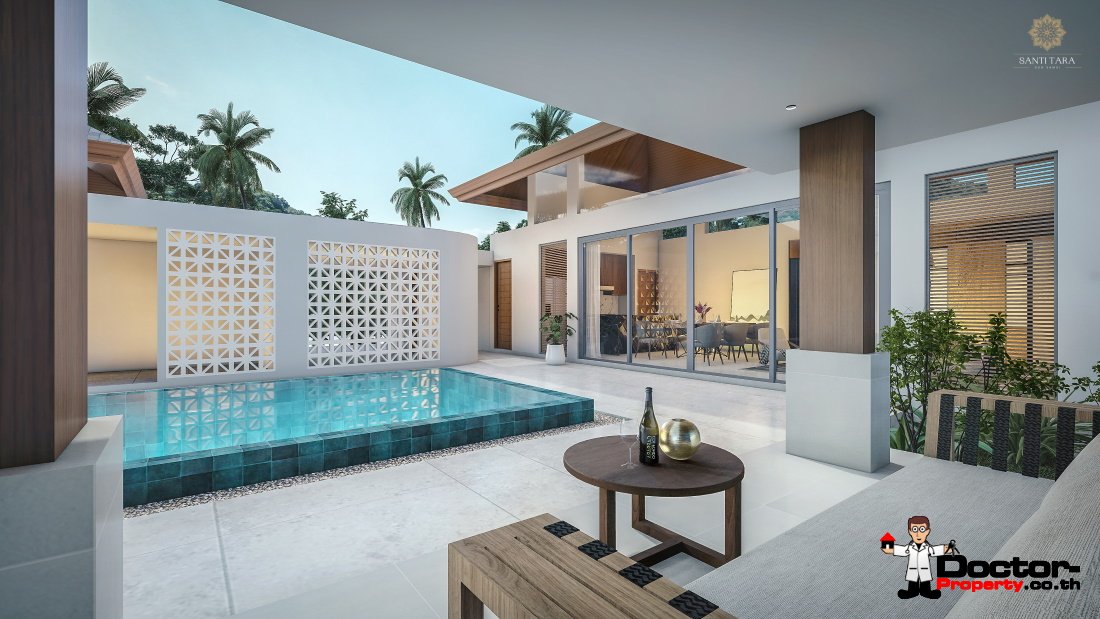 New 3 Bedroom Balinese Style Villa – Lamai – Koh Samui – for sale