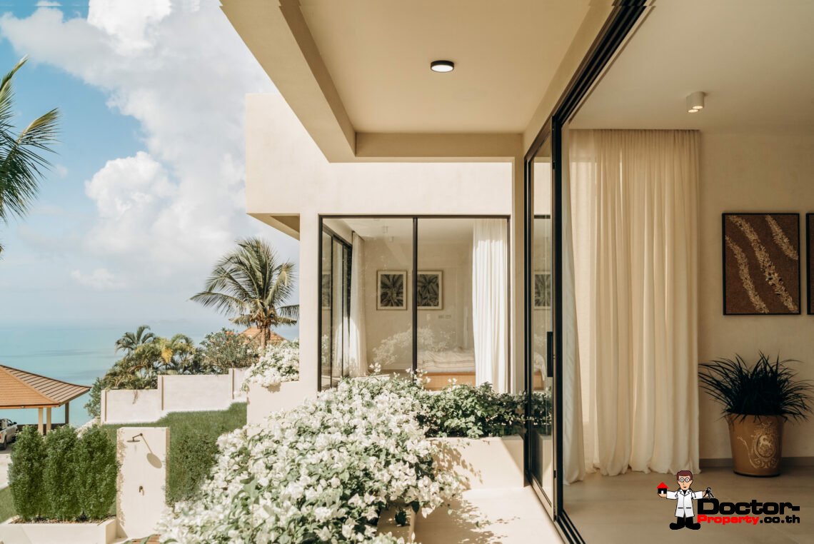 New 3 Bedroom Pool Villa with Seaview – Chaweng Noi, Samui – For Sale