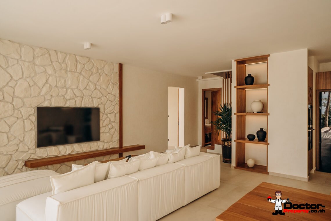 New 3 Bedroom Pool Villa with Seaview – Chaweng Noi, Samui – For Sale