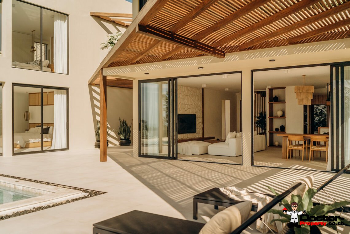 New 3 Bedroom Pool Villa with Seaview – Chaweng Noi, Samui – For Sale