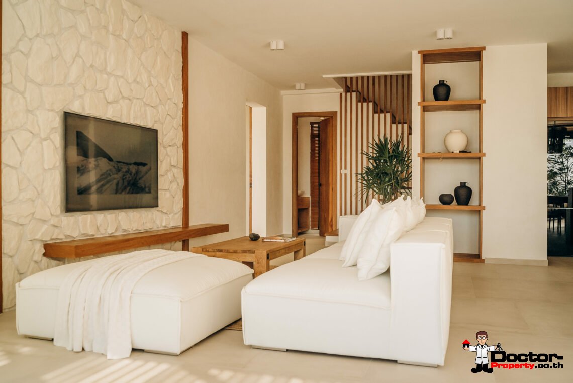 New 3 Bedroom Pool Villa with Seaview – Chaweng Noi, Samui – For Sale