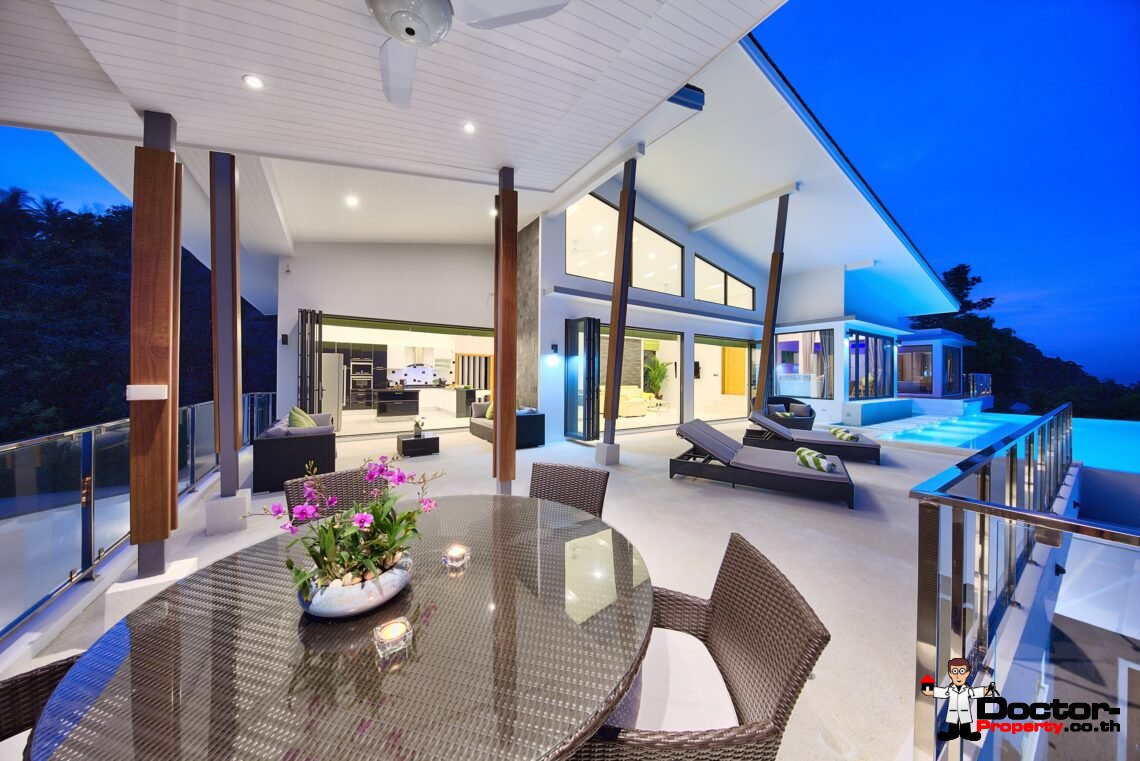 Magnificent 4 Bedroom Seaview Villa in Chaweng Noi, Koh Samui – For Sale