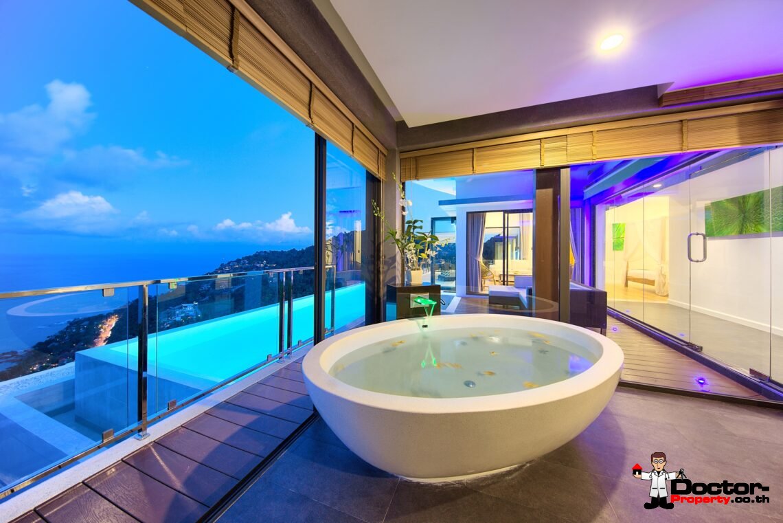 Magnificent 4 Bedroom Seaview Villa in Chaweng Noi, Koh Samui – For Sale