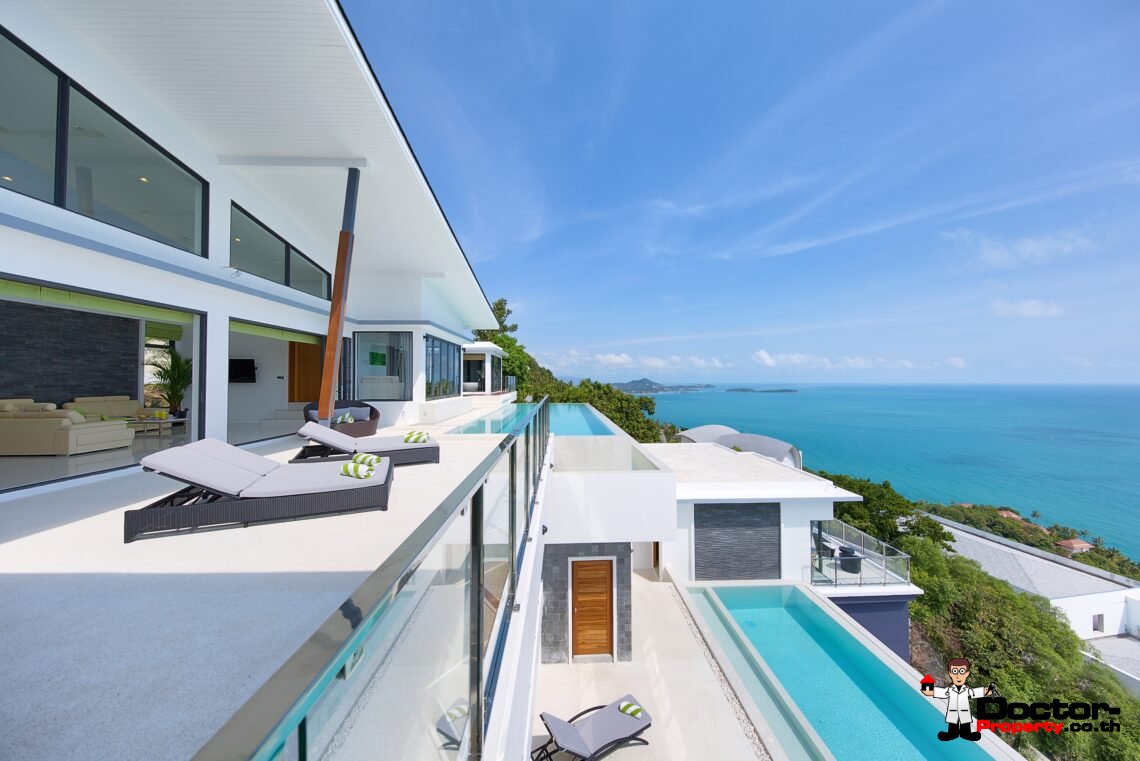 Magnificent 4 Bedroom Seaview Villa in Chaweng Noi, Koh Samui – For Sale