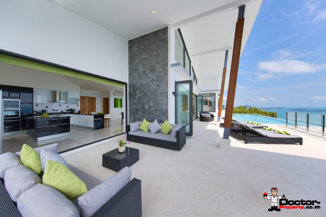 Magnificent 4 Bedroom Seaview Villa in Chaweng Noi, Koh Samui – For Sale