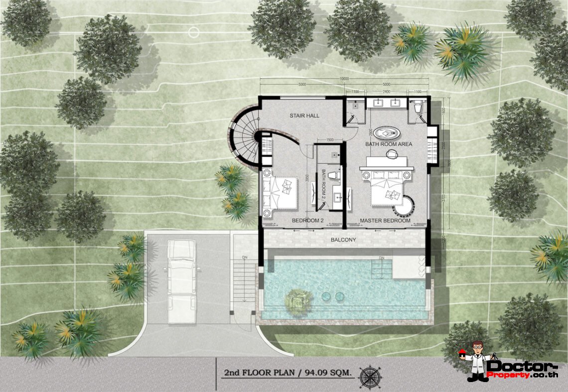 New 2 Bedroom Seaview Pool Villas in Chaweng, Koh Samui – For Sale