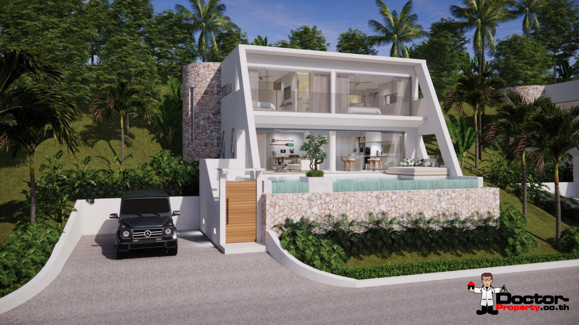 New 2 Bedroom Seaview Pool Villas in Chaweng, Koh Samui – For Sale