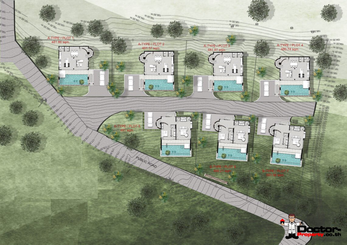 New 2 Bedroom Seaview Pool Villas in Chaweng, Koh Samui – For Sale