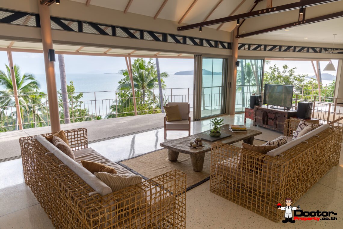 Unique 4 Bedroom Villa in Natural Surroundings, Stunning Views – Laem Set, Koh Samui – For Sale