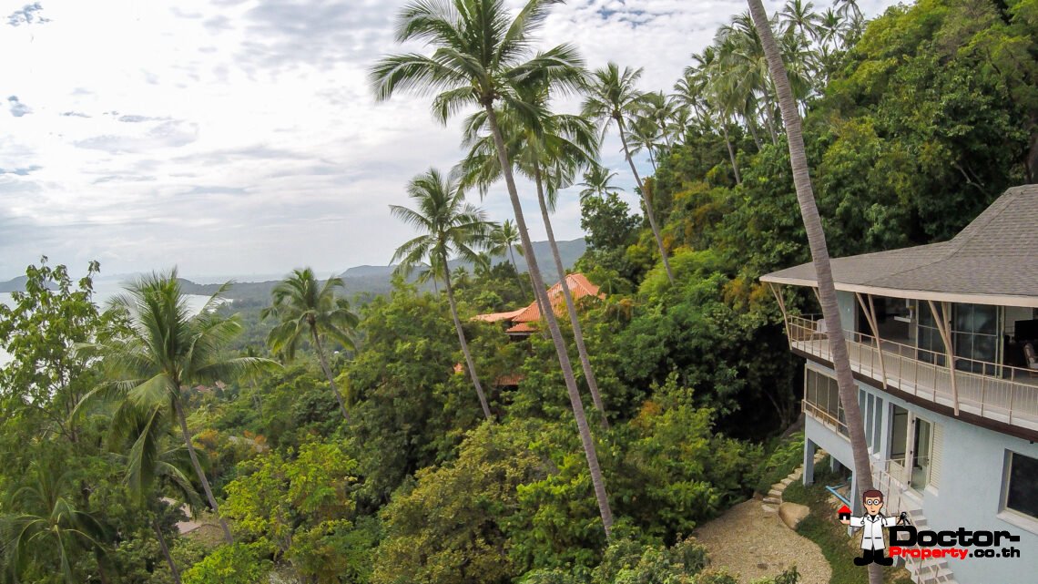 Unique 4 Bedroom Villa in Natural Surroundings, Stunning Views – Laem Set, Koh Samui – For Sale
