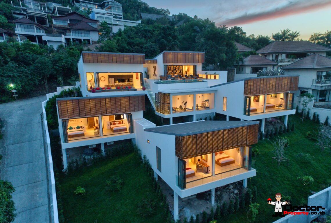 Unique 6 Bedroom Sea View Villa in Bo Phut, Koh Samui – For Sale