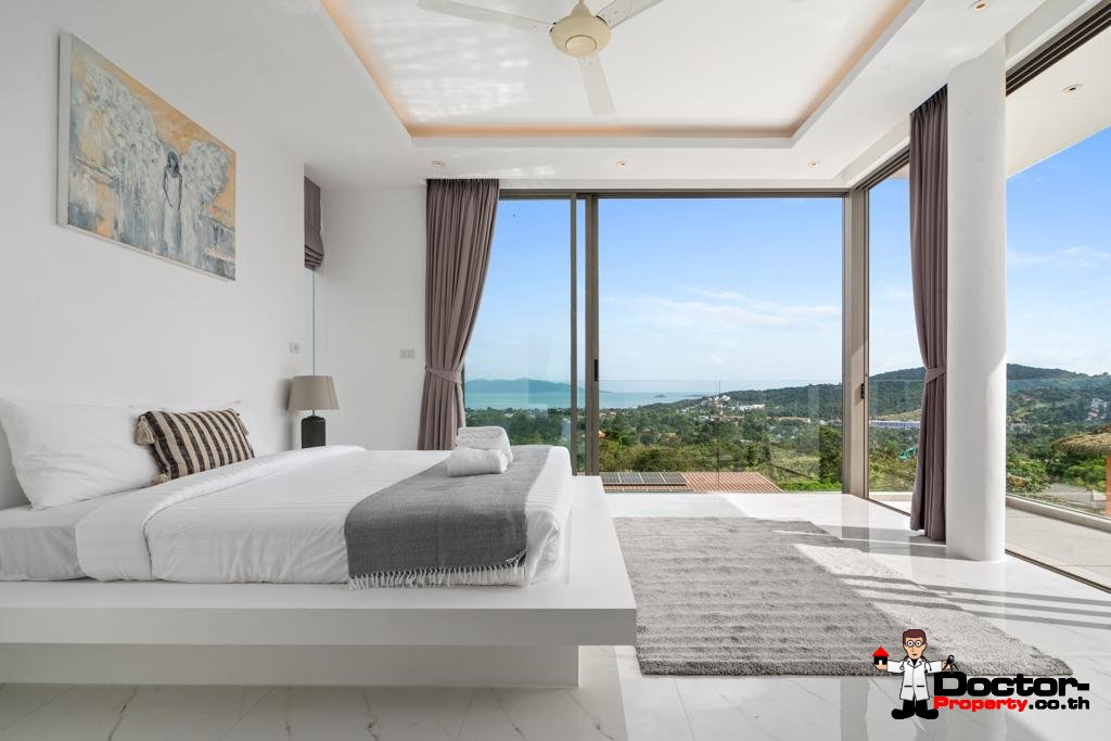 New 3 Bedroom Pool Villa With Sea Views – Bo Phut, Koh Samui – For Sale