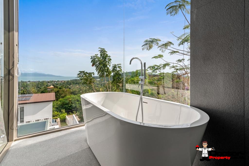 New 3 Bedroom Pool Villa With Sea Views – Bo Phut, Koh Samui – For Sale