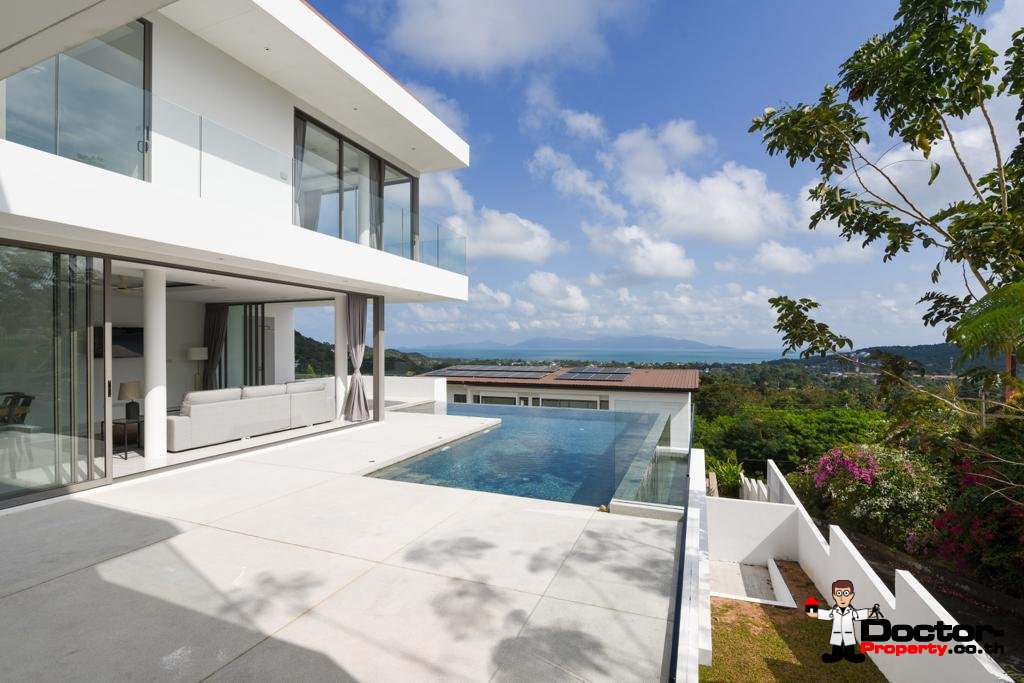 New 3 Bedroom Pool Villa With Sea Views – Bo Phut, Koh Samui – For Sale