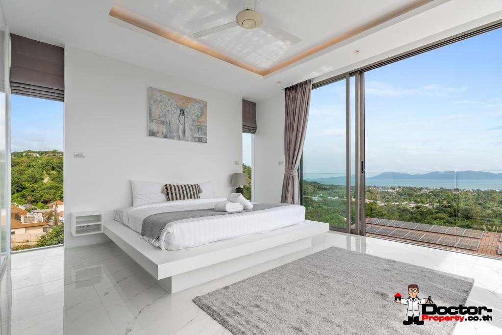New 3 Bedroom Pool Villa With Sea Views – Bo Phut, Koh Samui – For Sale