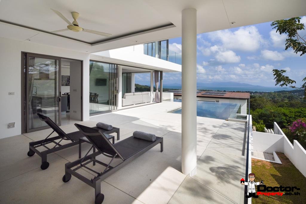 New 3 Bedroom Pool Villa With Sea Views – Bo Phut, Koh Samui – For Sale