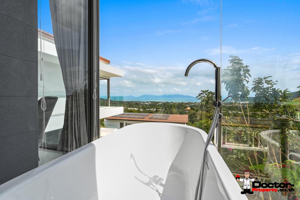 New 3 Bedroom Pool Villa With Sea Views – Bo Phut, Koh Samui – For Sale