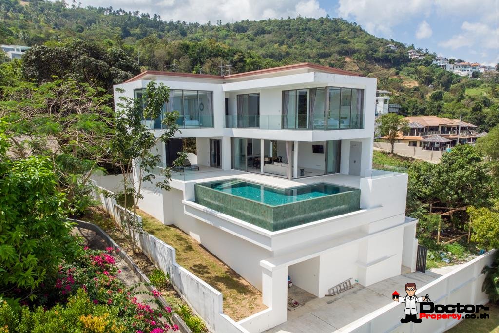 New 3 Bedroom Pool Villa With Sea Views – Bo Phut, Koh Samui – For Sale