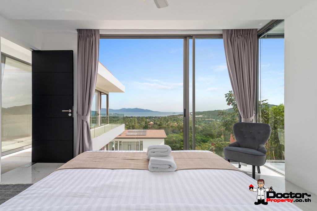 New 3 Bedroom Pool Villa With Sea Views – Bo Phut, Koh Samui – For Sale