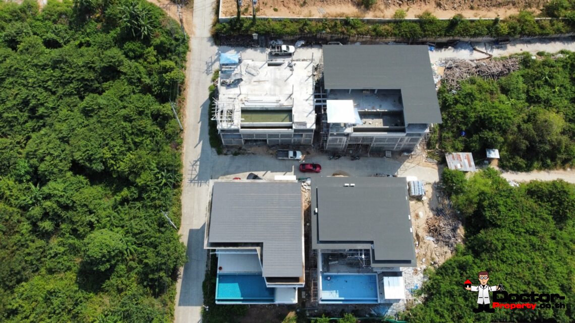 New 4 Bedroom Pool Villa with Sea View – Bo Phut, Koh Samui – For Sale
