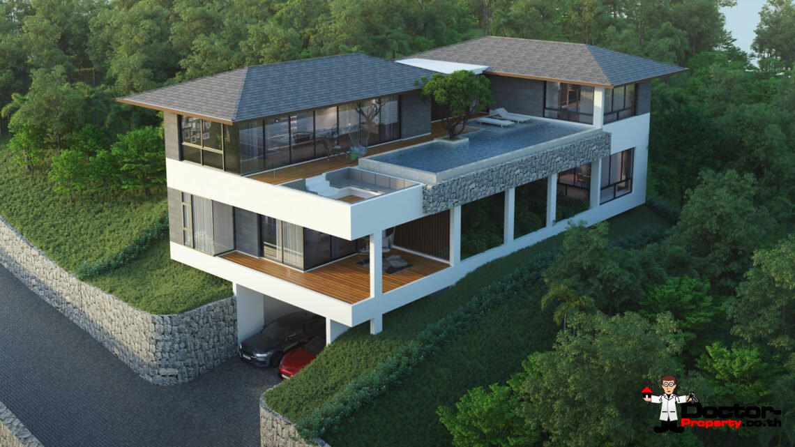 Luxury 4 Bedroom Seaview Pool Villa in Prime Location – Big Buddha, Koh Samui – For Sale