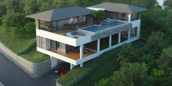 Luxury 4 Bedroom Seaview Pool Villa in Prime Location – Big Buddha, Koh Samui – For Sale