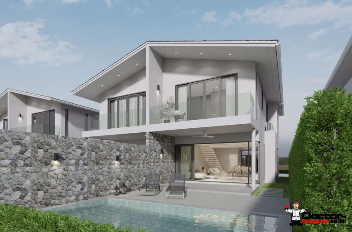 New 3 Bedroom Townhouses with Pool in Bo Phut, Koh Samui – For Sale
