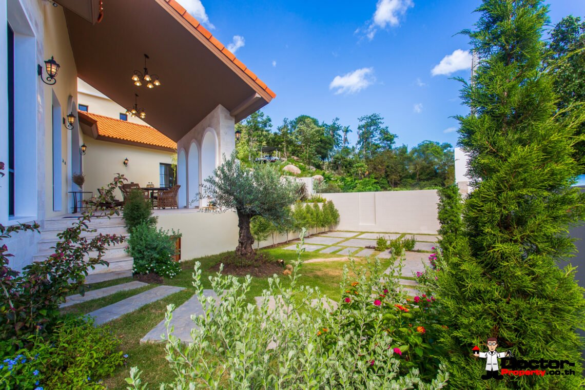 Mediterranean Style 2 Bedroom Garden Pool Villas, Lamai – Koh Samui – For Sale
