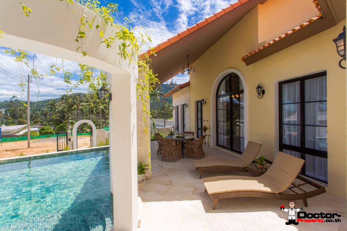 Mediterranean Style 2 Bedroom Garden Pool Villas, Lamai – Koh Samui – For Sale