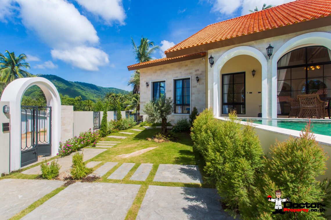 Mediterranean Style 2 Bedroom Garden Pool Villas, Lamai – Koh Samui – For Sale
