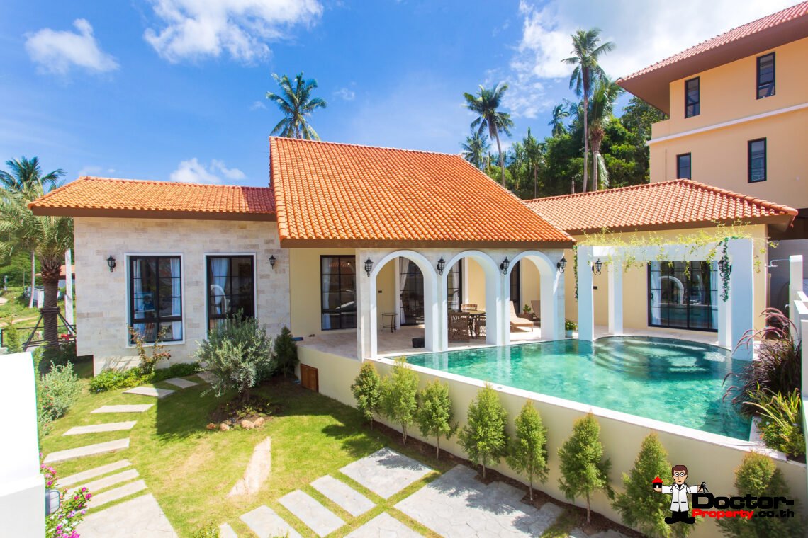Mediterranean Style 2 Bedroom Garden Pool Villas, Lamai – Koh Samui – For Sale