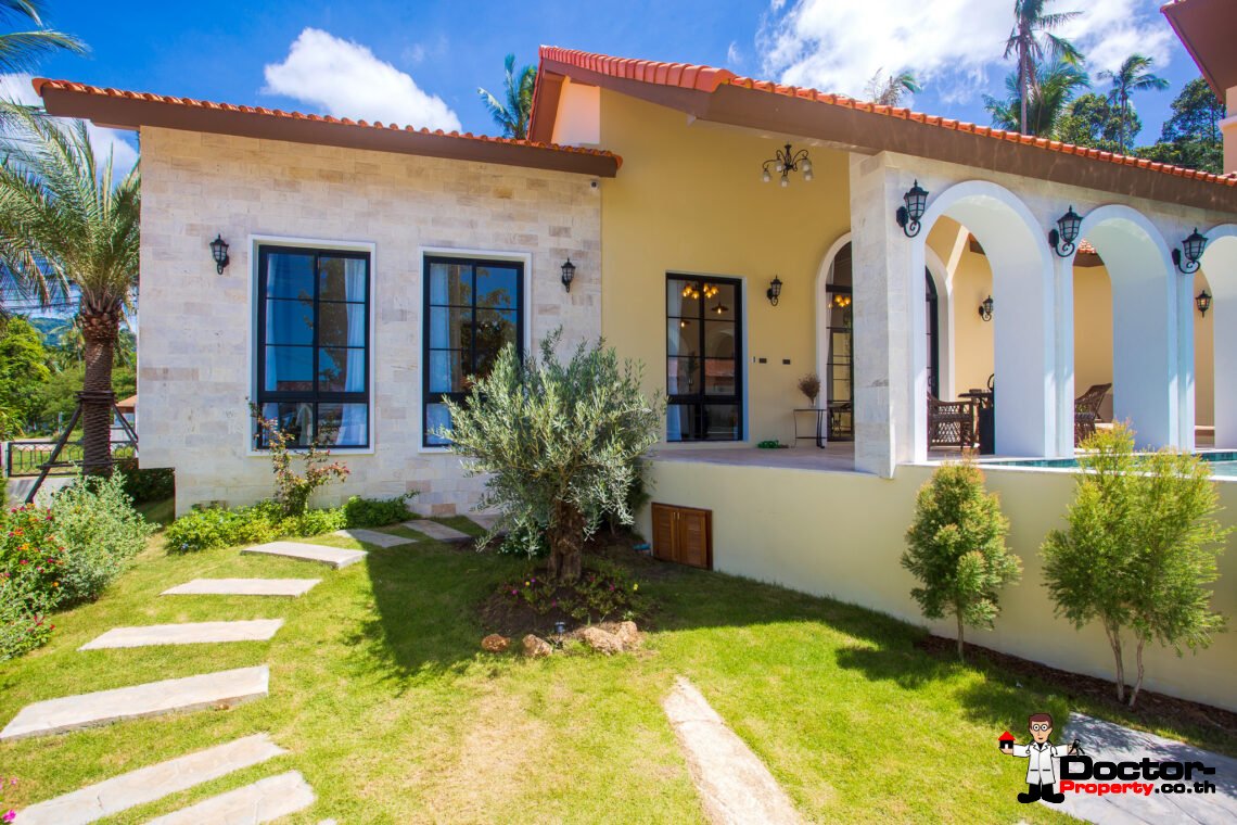 Mediterranean Style 2 Bedroom Garden Pool Villas, Lamai – Koh Samui – For Sale