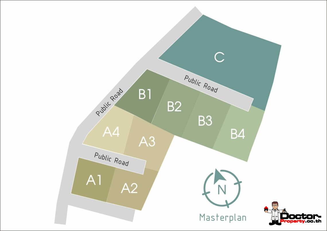 Mediterranean 2-Bedroom Garden Pool Villas – Lamai – Koh Samui – For Sale