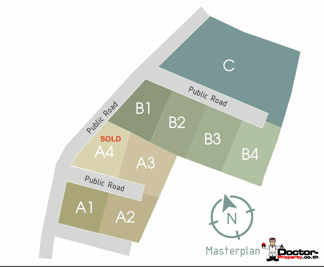 Mediterranean Style 2 Bedroom Garden Pool Villas, Lamai – Koh Samui – For Sale