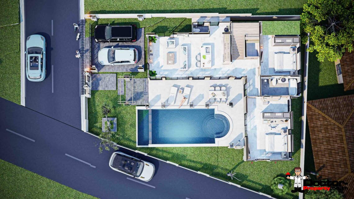 Mediterranean – Style 3-Bedroom Garden Pool Villas – Lamai – Koh Samui – For Sale