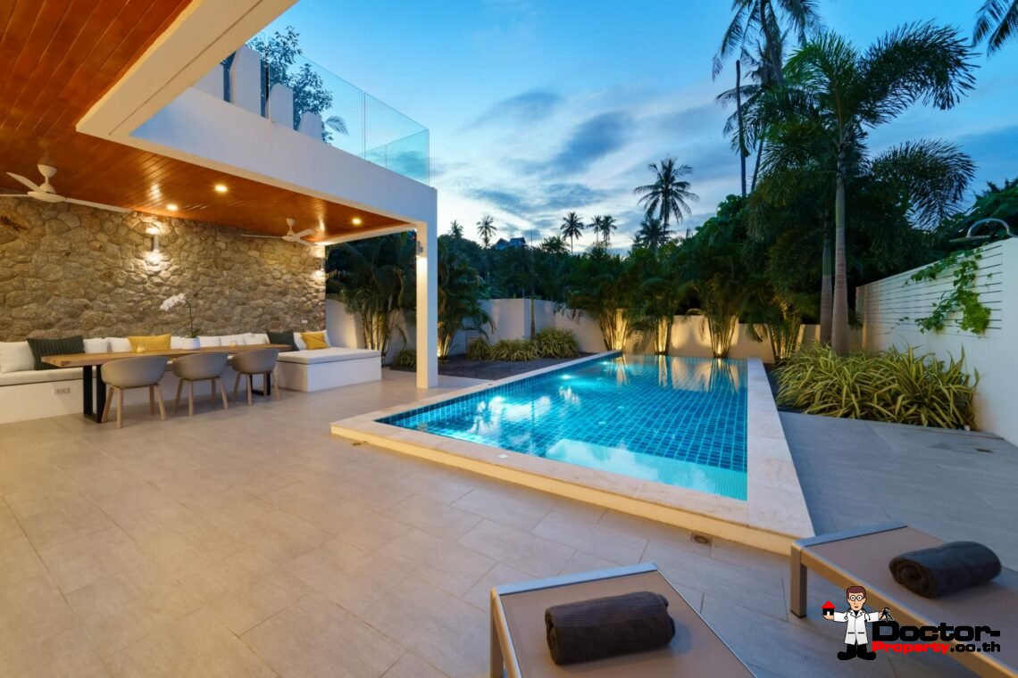 New 3 Bedroom Pool Villa – Bophut – Koh Samui – for sale
