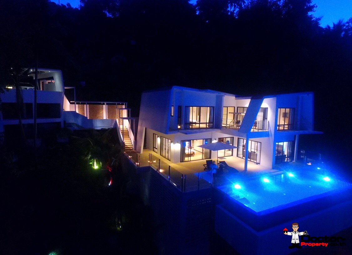 New 3 Bedroom Seaview Villa - Laem Set - Koh Samui - For Sale