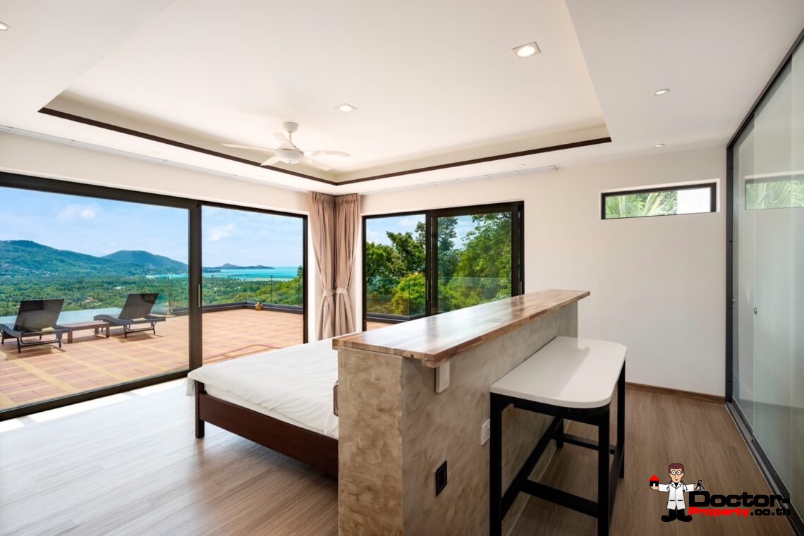 New 3 Bedroom Seaview Villa - Laem Set - Koh Samui - For Sale