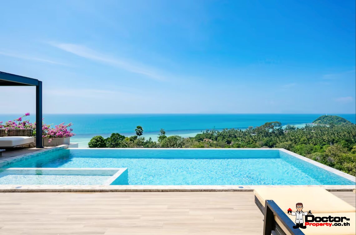 New 3 Bedroom Sea View Villa – Bang Makham, Koh Samui – For Sale