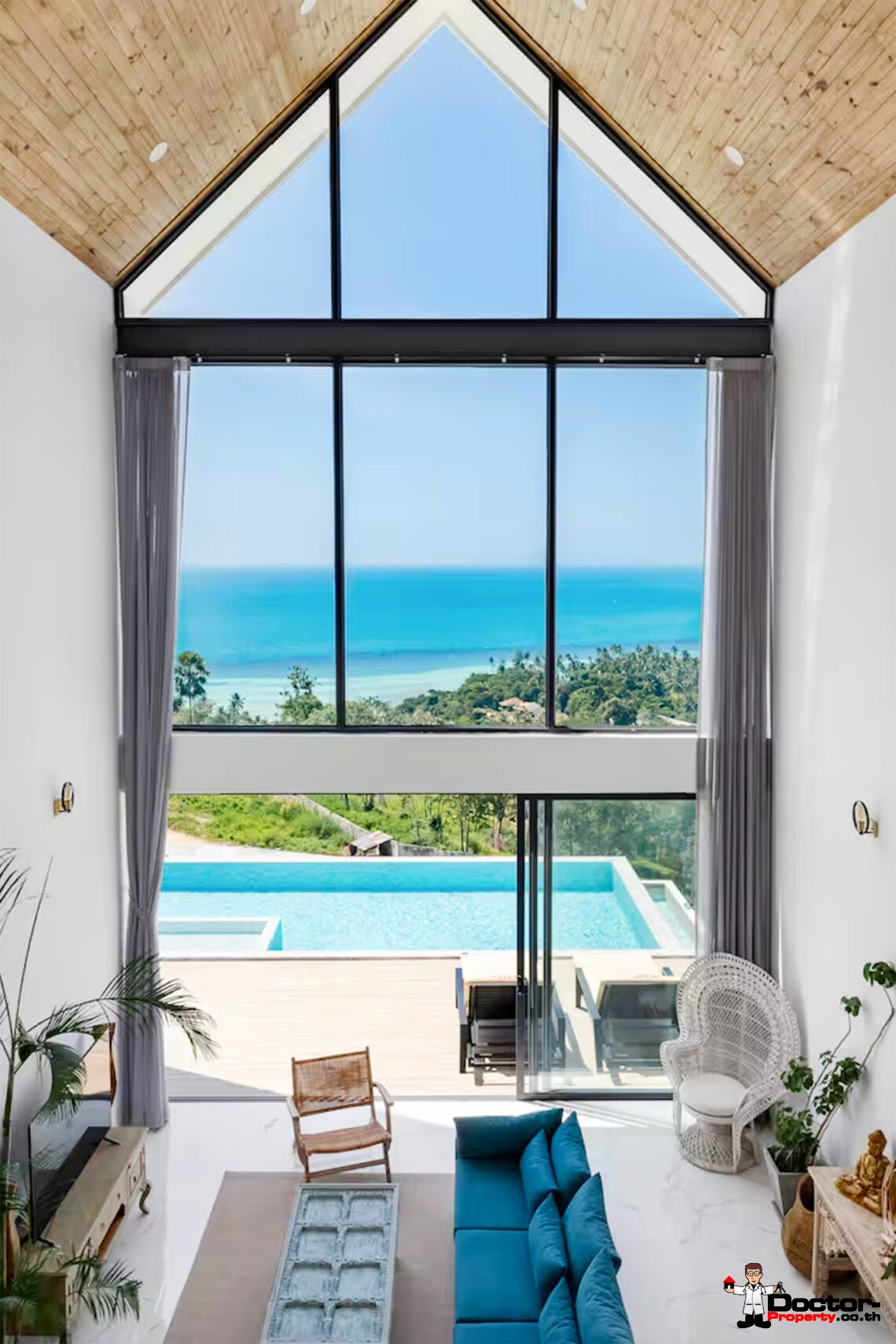 New 3 Bedroom Sea View Villa – Bang Makham, Koh Samui – For Sale